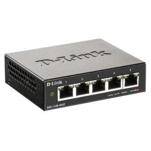 D-Link DGS-1100-05V2 5-Port Managed Gigabit Ethernet Switch, fanless, desktop